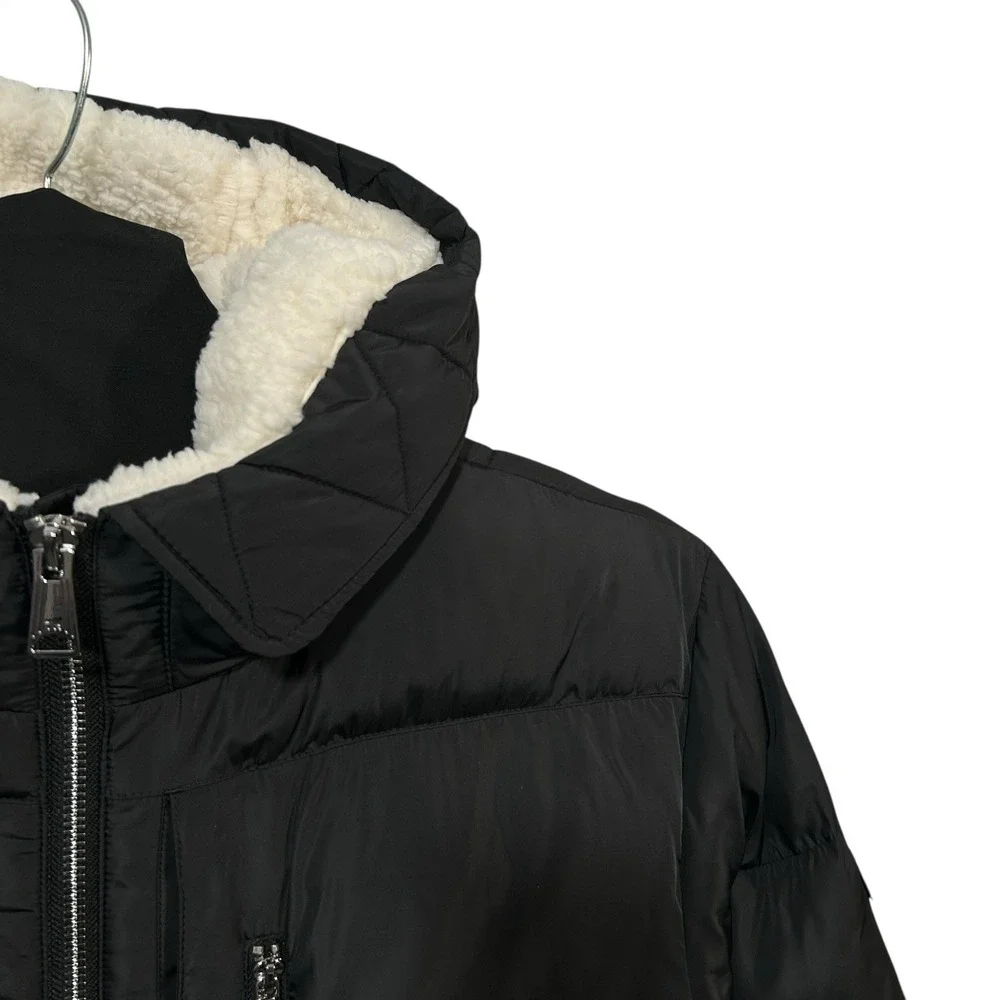 Tommy Hilfiger Men's Heavyweight Jacket Quilted Parka Coat‎ Size M Black Hooded